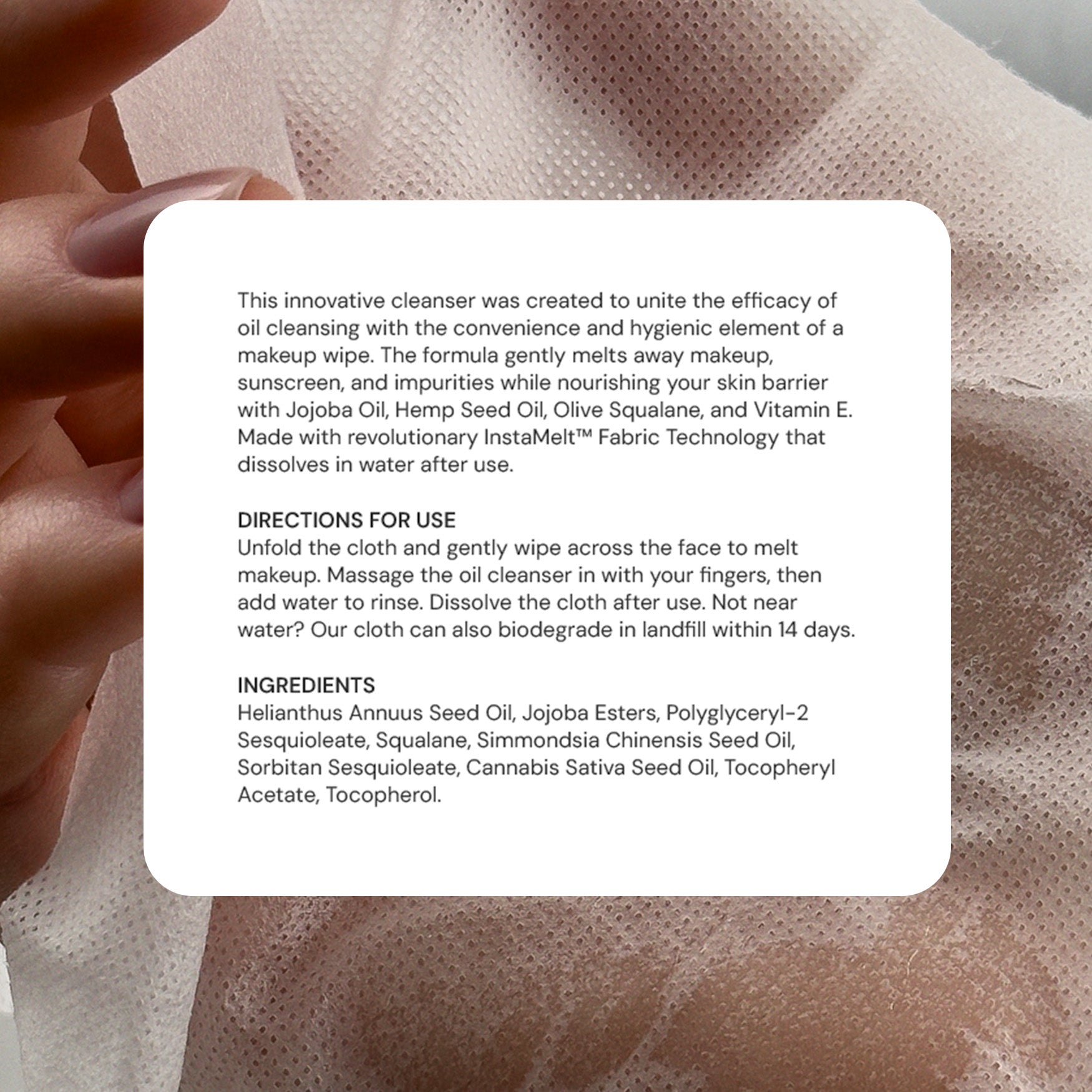 Gentle Oil Cleansing Cloths: 30 Sachets