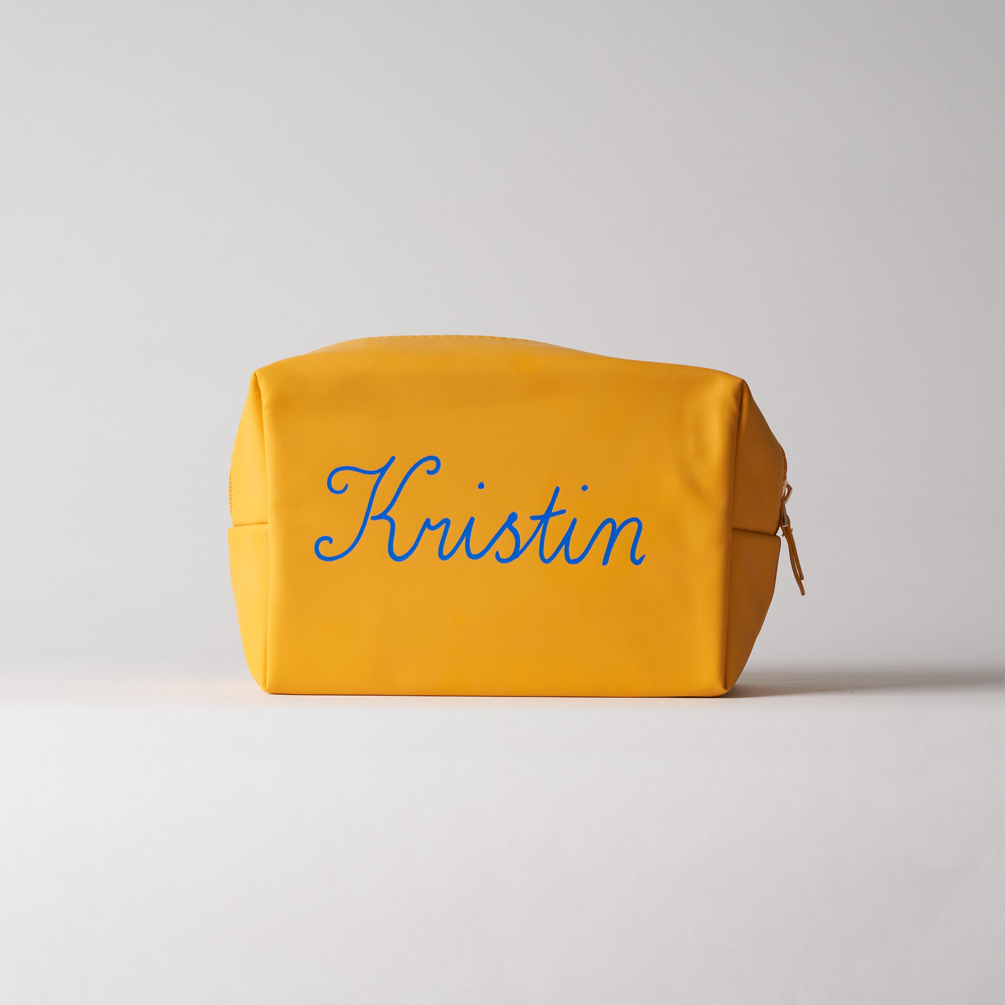 Personalised Yellow Beauty Bag